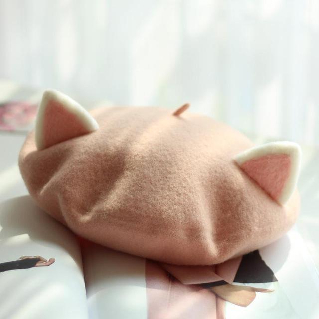 Kawaii Cat Ears Beret by Kore Kawaii