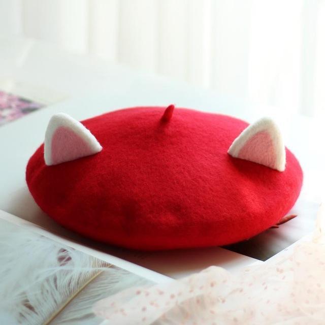 Kawaii Cat Ears Beret by Kore Kawaii