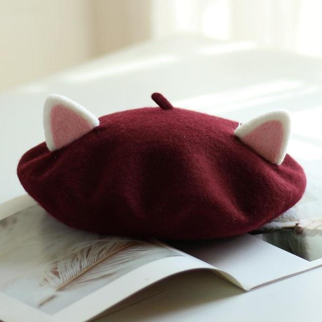Kawaii Cat Ears Beret by Kore Kawaii
