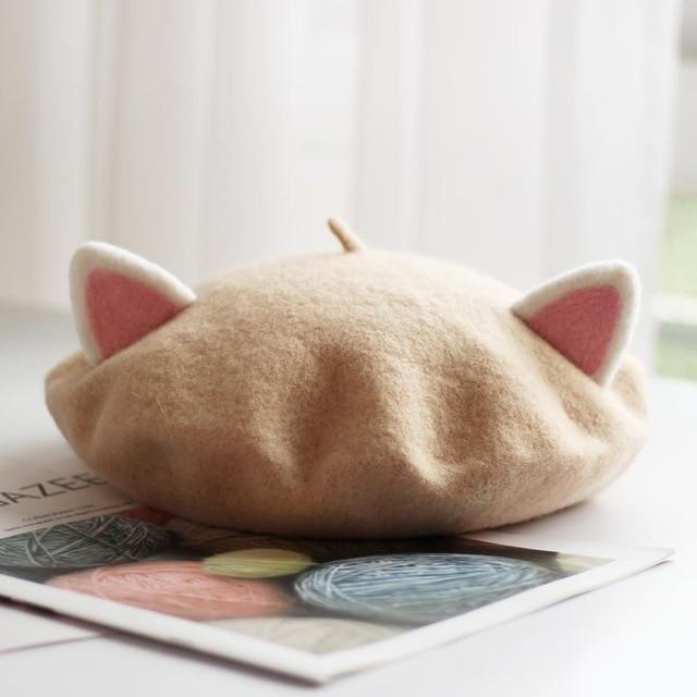 Kawaii Cat Ears Beret by Kore Kawaii