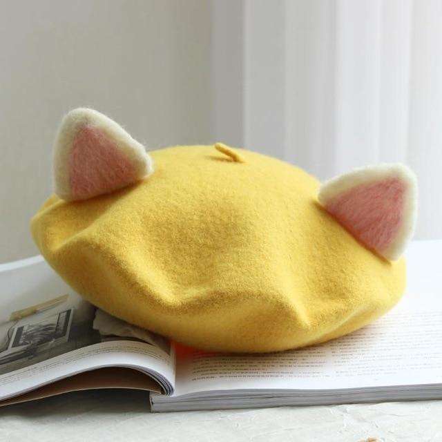 Kawaii Cat Ears Beret by Kore Kawaii