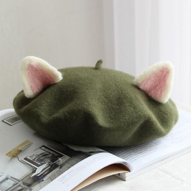 Kawaii Cat Ears Beret by Kore Kawaii