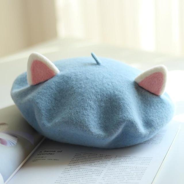 Kawaii Cat Ears Beret by Kore Kawaii