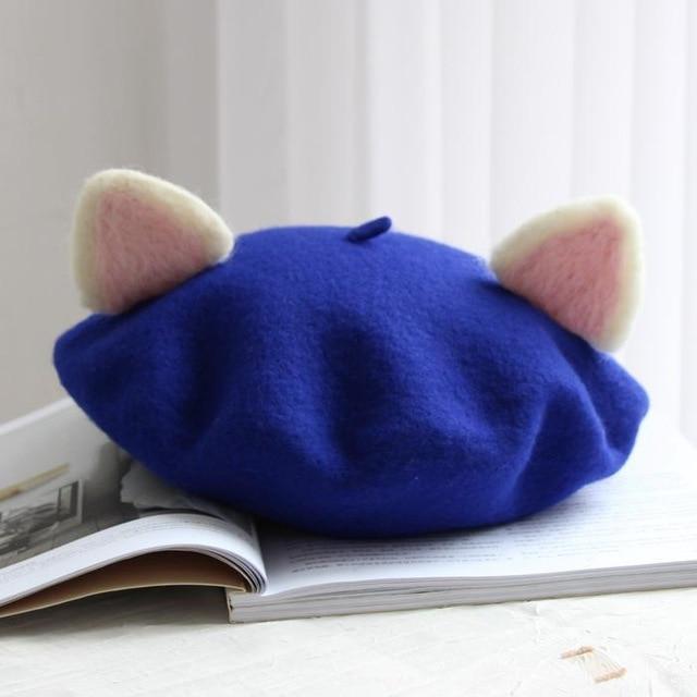 Kawaii Cat Ears Beret by Kore Kawaii