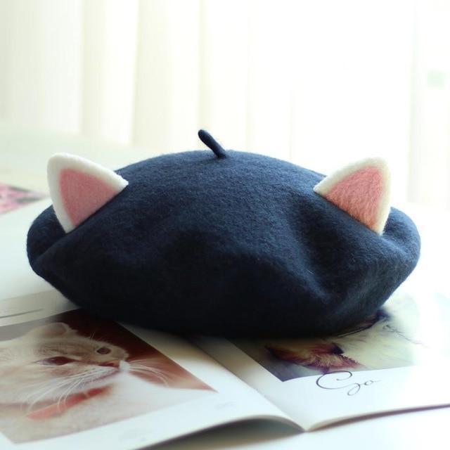 Kawaii Cat Ears Beret by Kore Kawaii