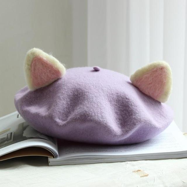Kawaii Cat Ears Beret by Kore Kawaii