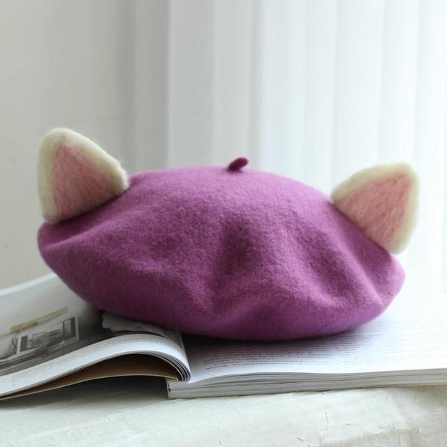 Kawaii Cat Ears Beret by Kore Kawaii