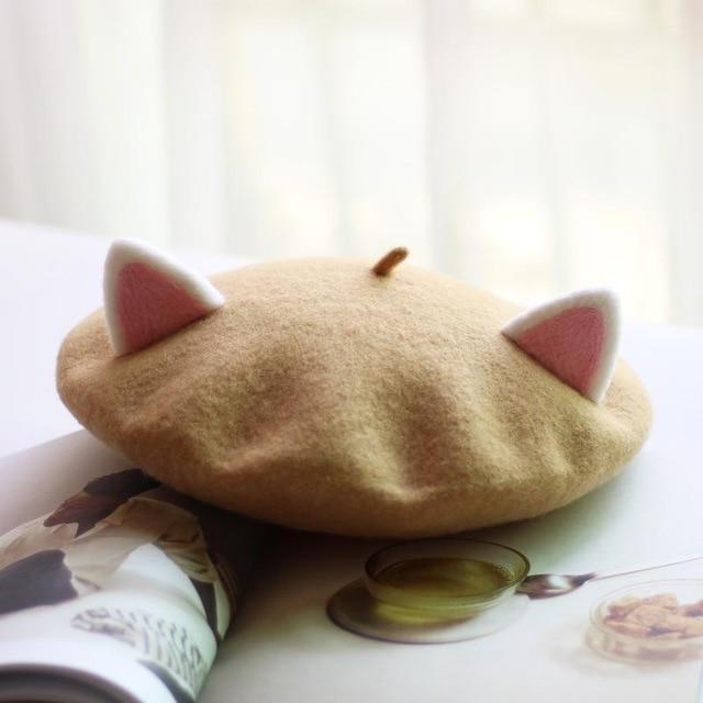 Kawaii Cat Ears Beret by Kore Kawaii