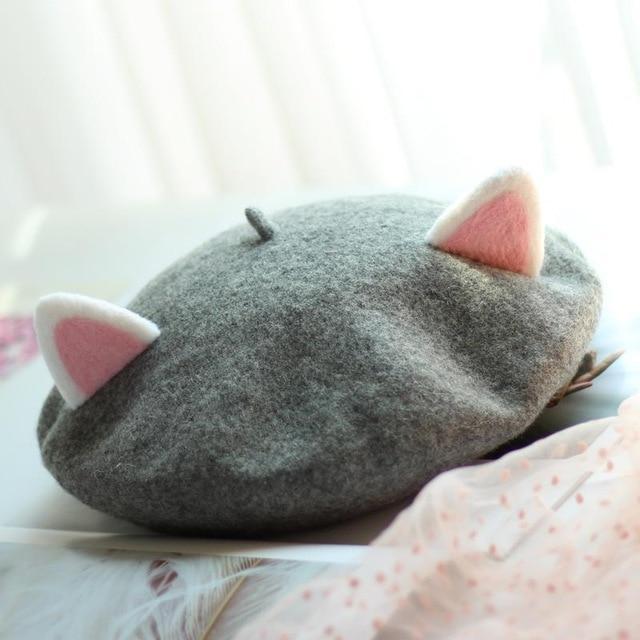 Kawaii Cat Ears Beret by Kore Kawaii