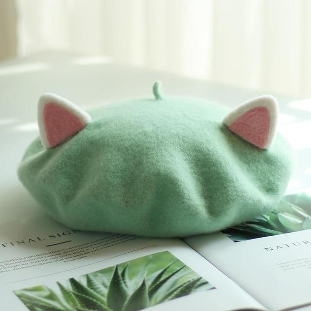 Kawaii Cat Ears Beret by Kore Kawaii