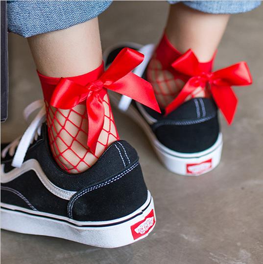 Fishnet Ankle Socks by Kore Kawaii