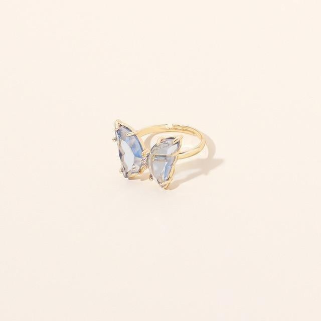 Crystal Butterfly Rings by Kore Kawaii