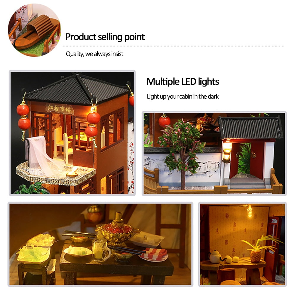 Chinese Ancient Town Dollhouse Kit by Kore Kawaii