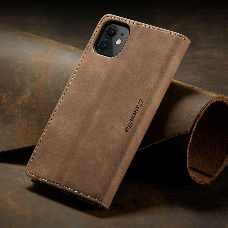 Luxury Magnetic Flip Wallet Case for iPhone 7, 8, X, 11, 12, 13 by Yellow Pandora