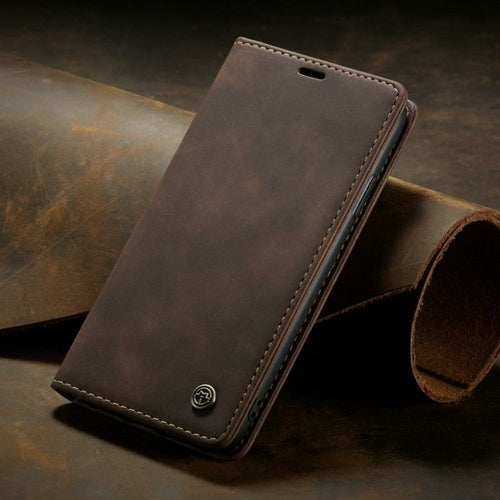 Luxury Magnetic Flip Wallet Case for iPhone 7, 8, X, 11, 12, 13 by Yellow Pandora