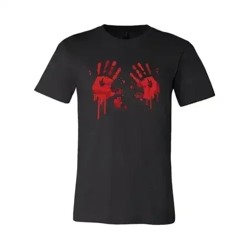 Bloody Hand Prints T-shirt | Classic Unisex Bella Canvas Tee by Femstylo