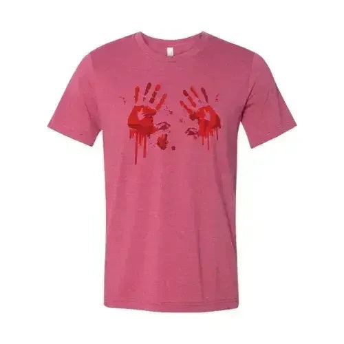 Bloody Hand Prints T-shirt | Classic Unisex Bella Canvas Tee by Femstylo