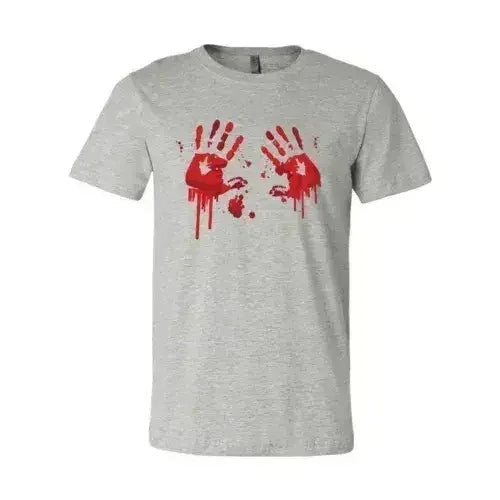 Bloody Hand Prints T-shirt | Classic Unisex Bella Canvas Tee by Femstylo