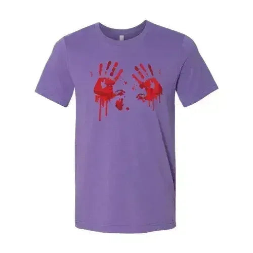 Bloody Hand Prints T-shirt | Classic Unisex Bella Canvas Tee by Femstylo