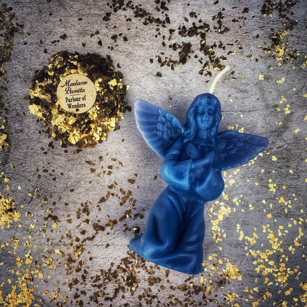 Beeswax Angel Spell Candle - Connect with Spirit Guides & Divine Blessings Magic by Parlour of Wonders