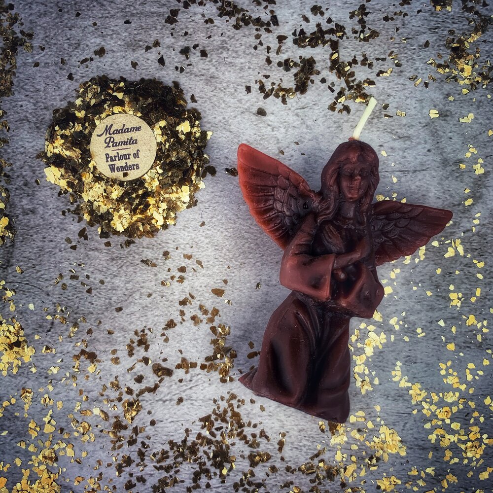 Beeswax Angel Spell Candle - Connect with Spirit Guides & Divine Blessings Magic by Parlour of Wonders