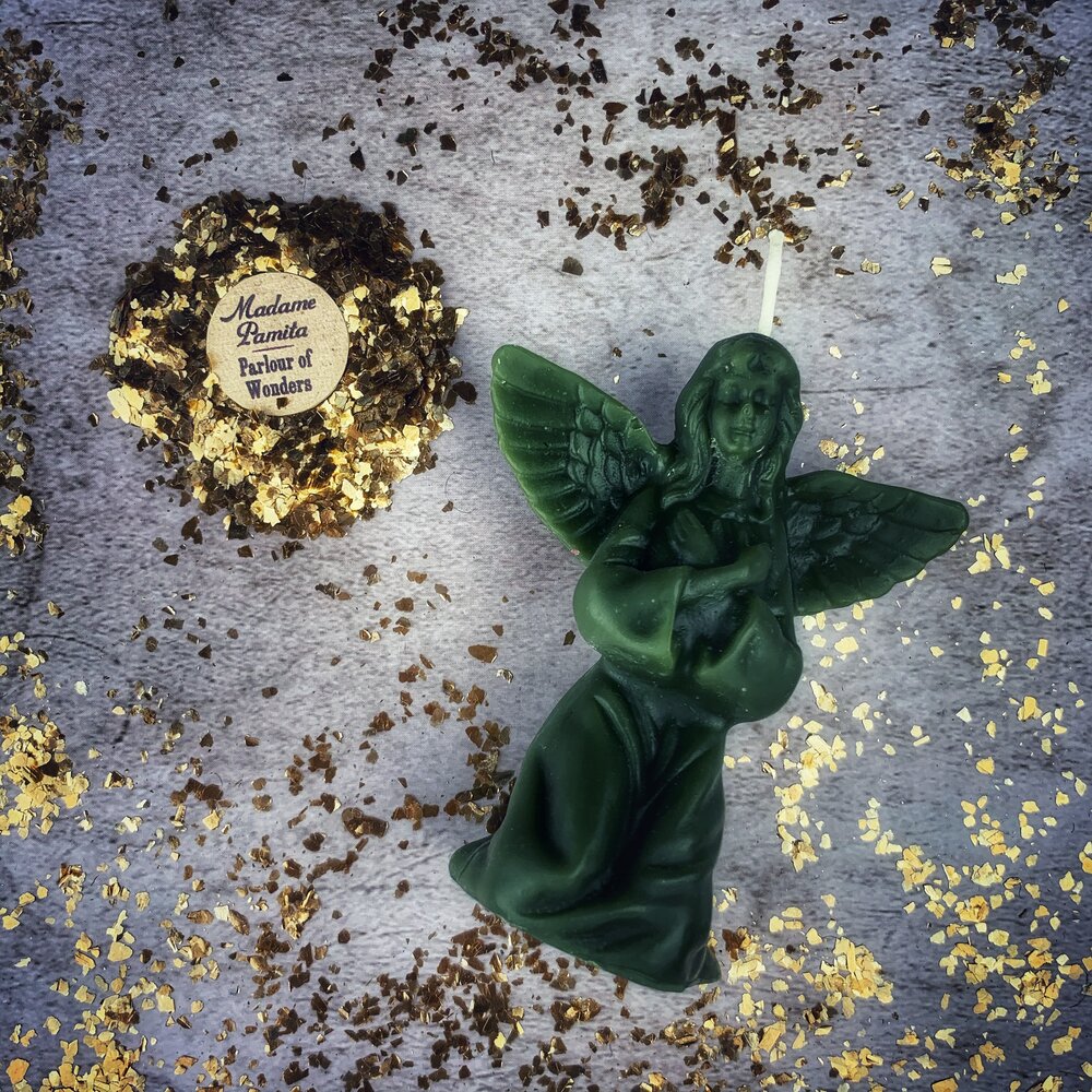 Beeswax Angel Spell Candle - Connect with Spirit Guides & Divine Blessings Magic by Parlour of Wonders