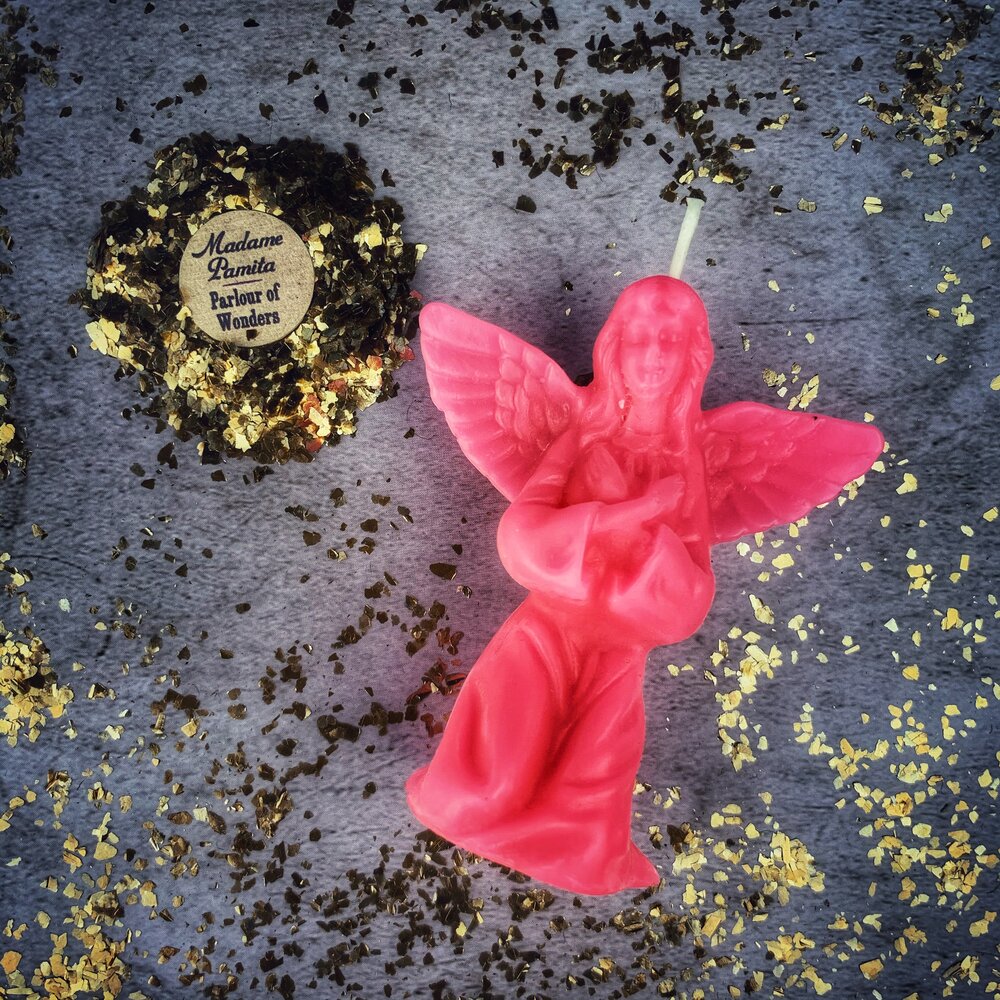 Beeswax Angel Spell Candle - Connect with Spirit Guides & Divine Blessings Magic by Parlour of Wonders