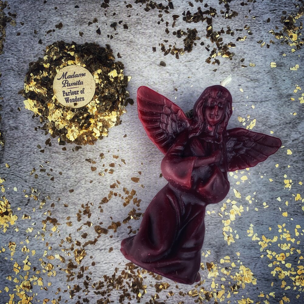 Beeswax Angel Spell Candle - Connect with Spirit Guides & Divine Blessings Magic by Parlour of Wonders