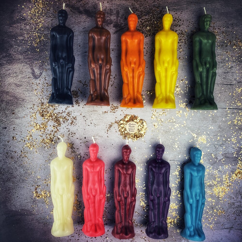 Beeswax Male Figural Spell Candle - Sympathetic Magic & Personal Power by Parlour of Wonders