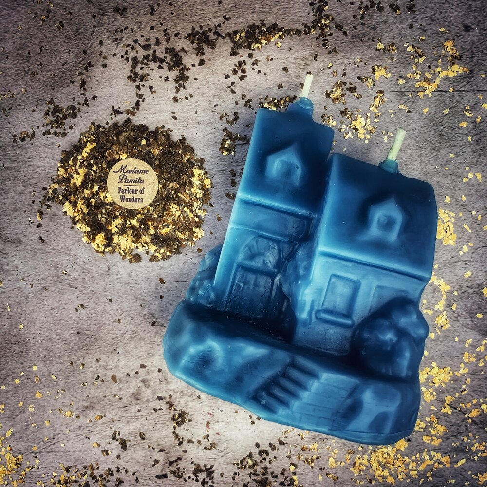 Beeswax Happy House Spell Candle - Home Protection, Harmony & Blessings Magic by Parlour of Wonders