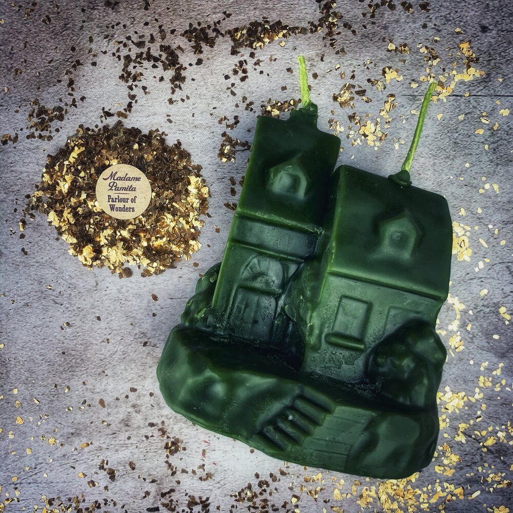 Beeswax Happy House Spell Candle - Home Protection, Harmony & Blessings Magic by Parlour of Wonders
