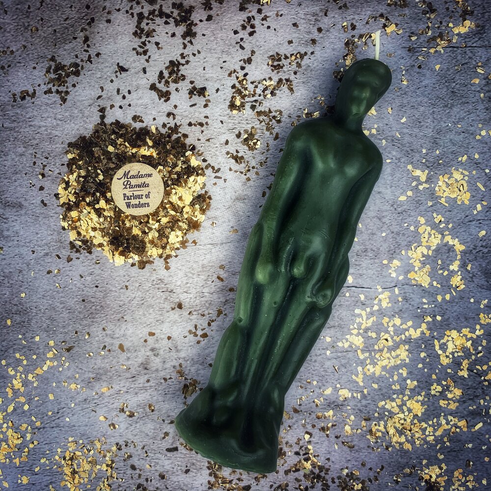 Beeswax Male Figural Spell Candle - Sympathetic Magic & Personal Power by Parlour of Wonders