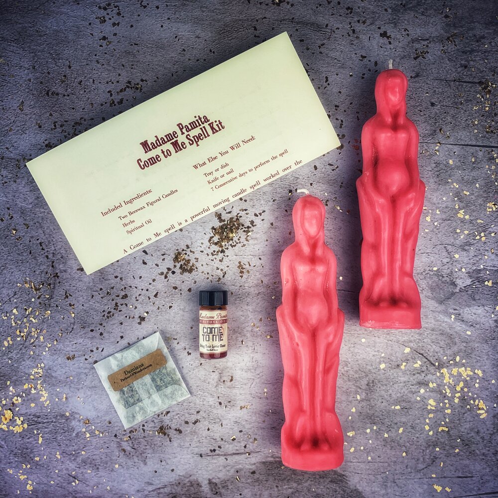 Come to Me Candle Spell Kit Female/Female - Attract Love & Passion by Parlour of Wonders