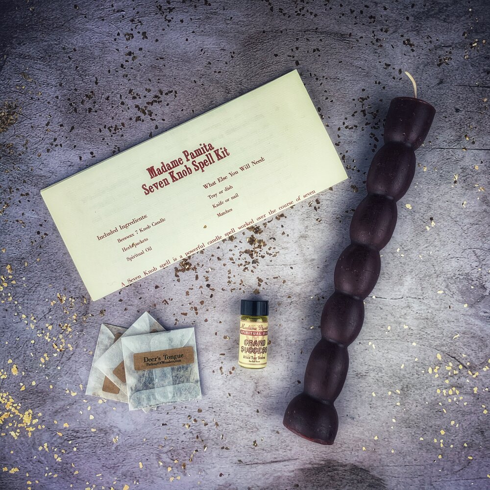 Seven Knob Candle Spell Kit - Seven-Day Manifestation Magic by Parlour of Wonders