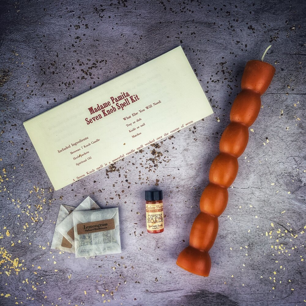 Seven Knob Candle Spell Kit - Seven-Day Manifestation Magic by Parlour of Wonders