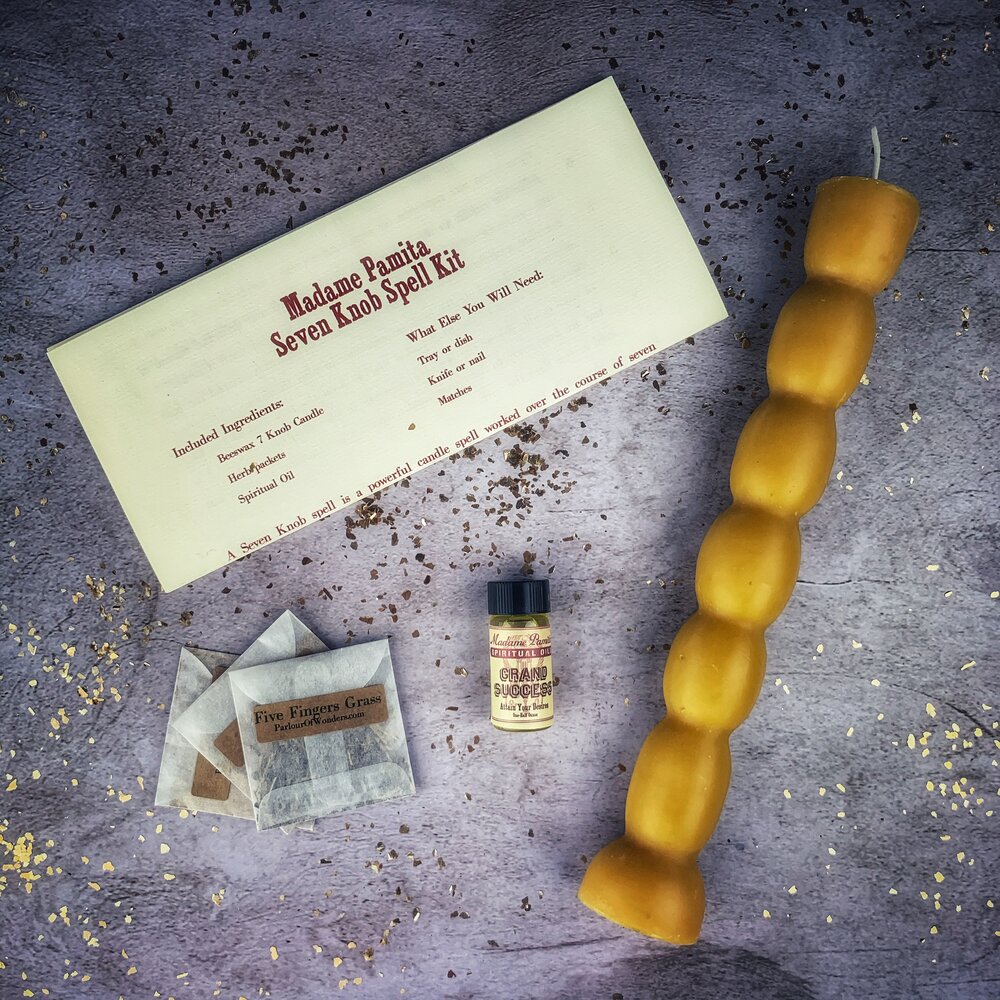 Seven Knob Candle Spell Kit - Seven-Day Manifestation Magic by Parlour of Wonders