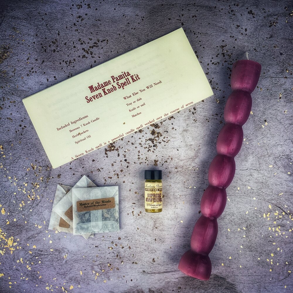 Seven Knob Candle Spell Kit - Seven-Day Manifestation Magic by Parlour of Wonders