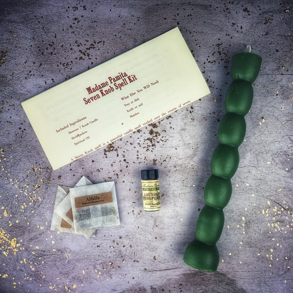 Seven Knob Candle Spell Kit - Seven-Day Manifestation Magic by Parlour of Wonders