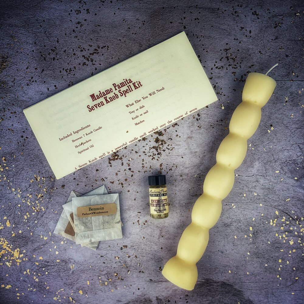 Seven Knob Candle Spell Kit - Seven-Day Manifestation Magic by Parlour of Wonders