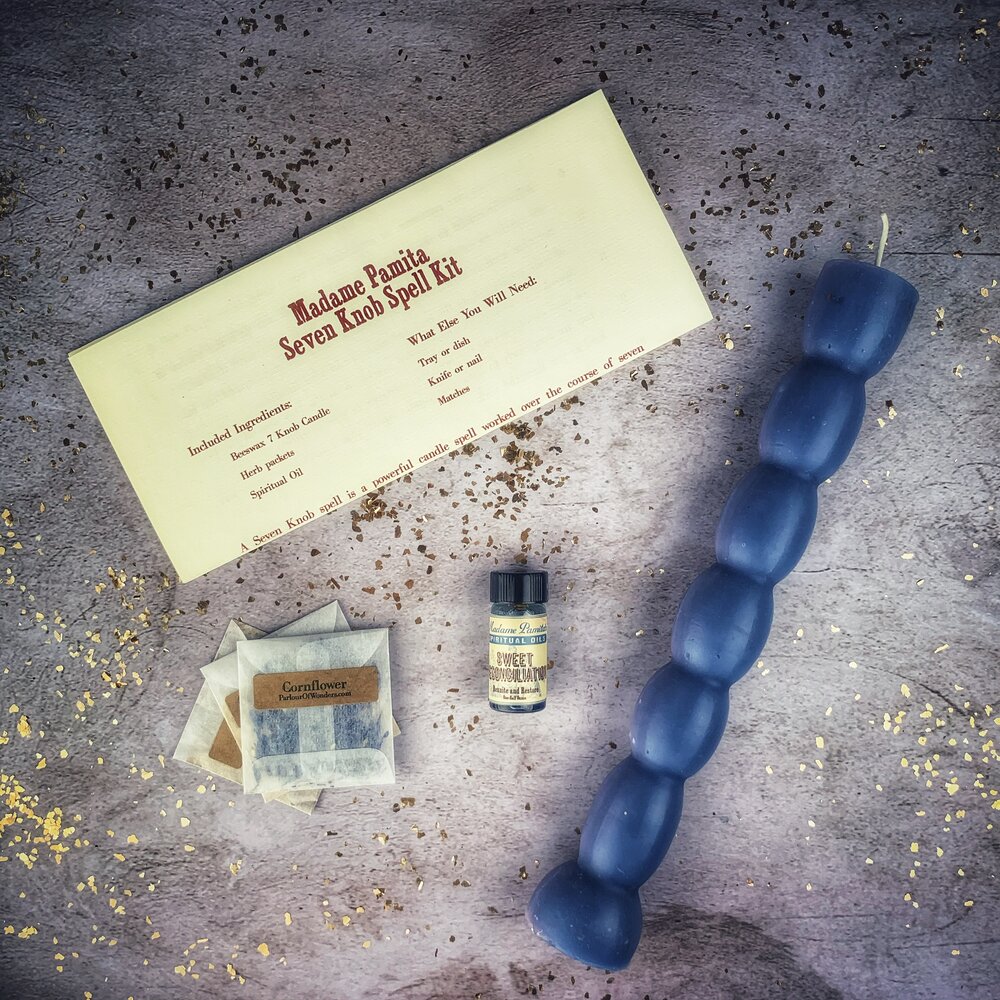 Seven Knob Candle Spell Kit - Seven-Day Manifestation Magic by Parlour of Wonders