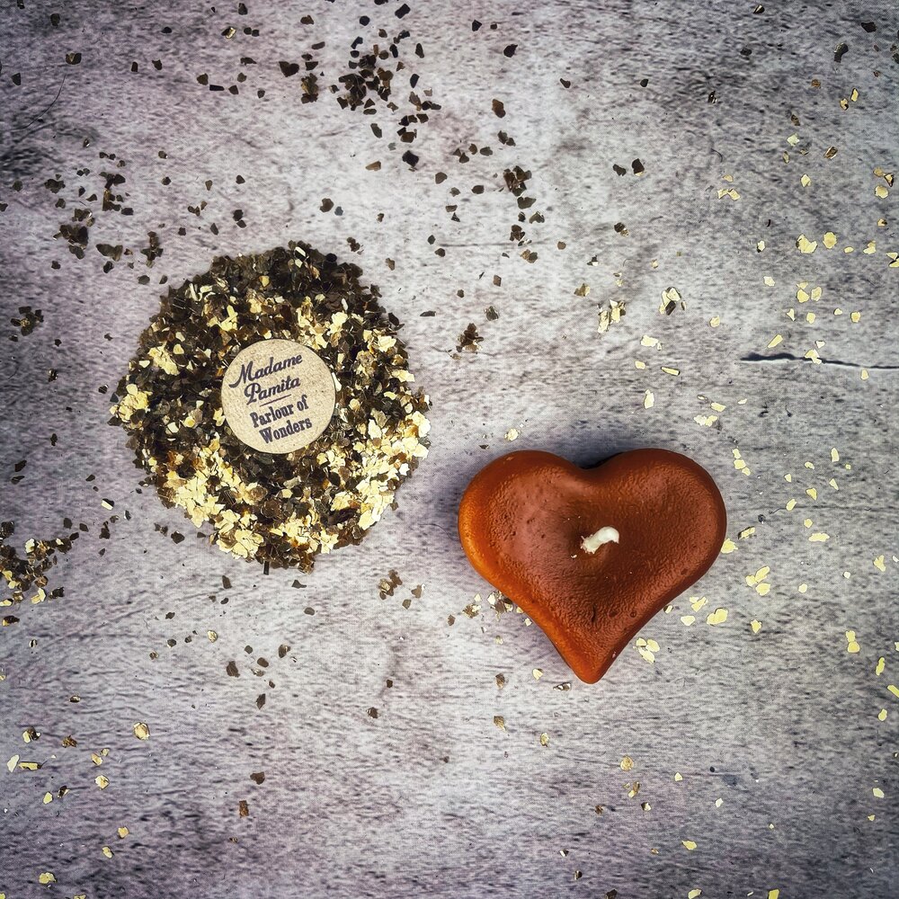 Beeswax Mini Heart Spell Candle - Love Influence & Emotional Healing Magic by Parlour of Wonders