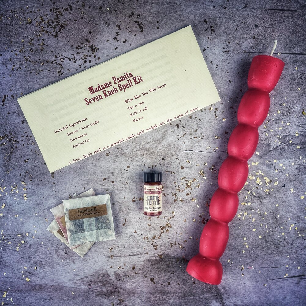 Seven Knob Candle Spell Kit - Seven-Day Manifestation Magic by Parlour of Wonders