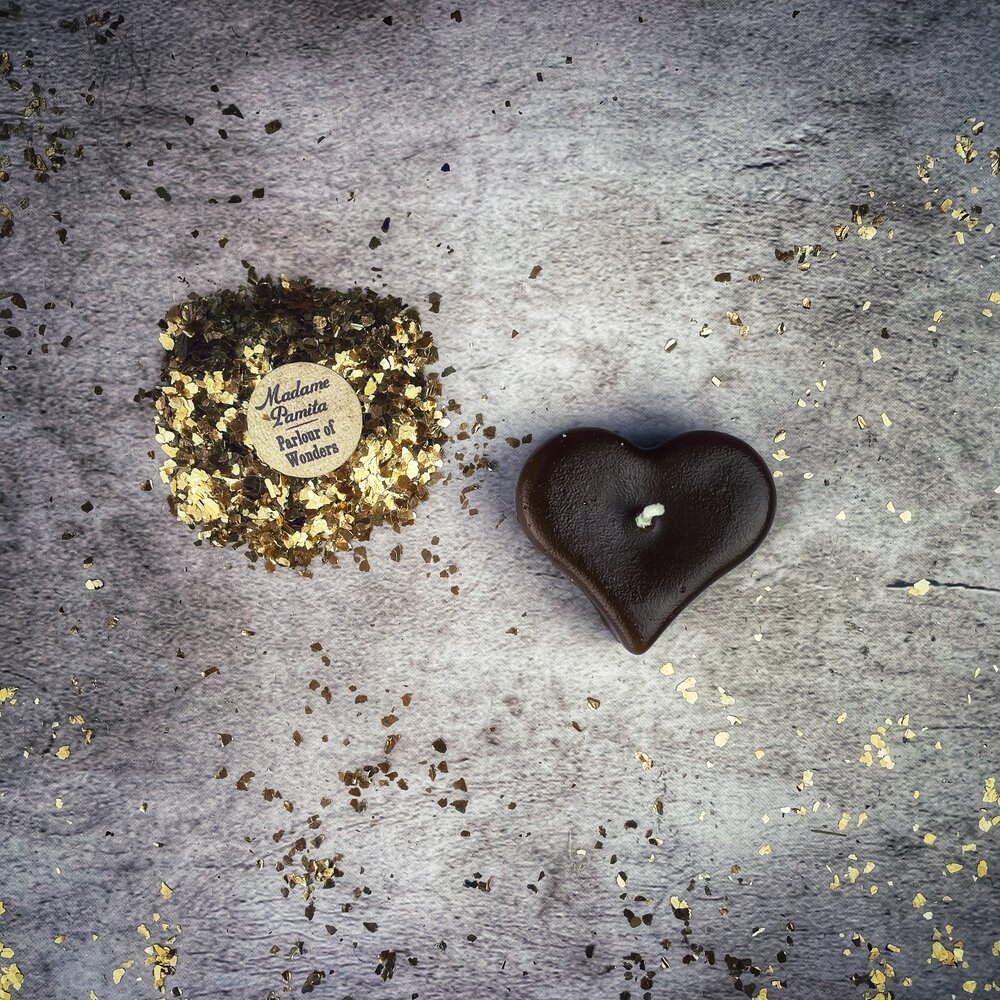 Beeswax Mini Heart Spell Candle - Love Influence & Emotional Healing Magic by Parlour of Wonders