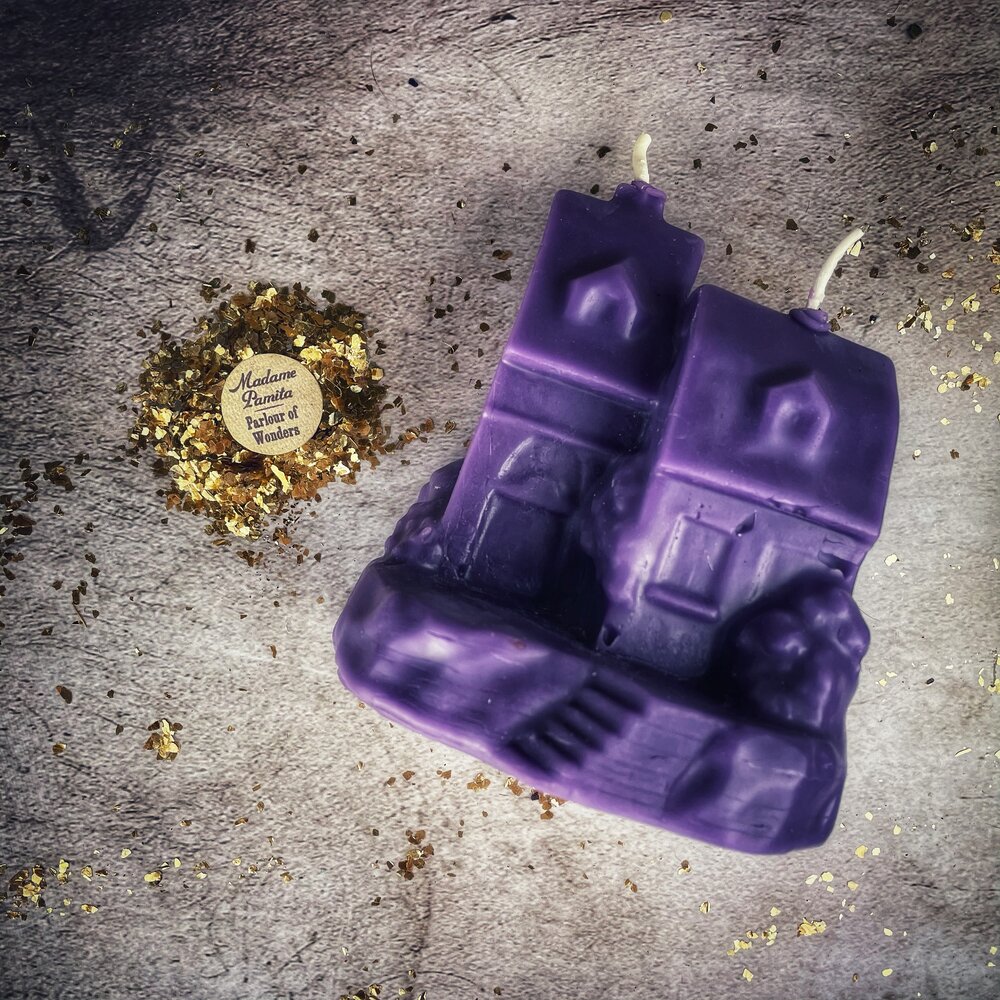 Beeswax Happy House Spell Candle - Home Protection, Harmony & Blessings Magic by Parlour of Wonders