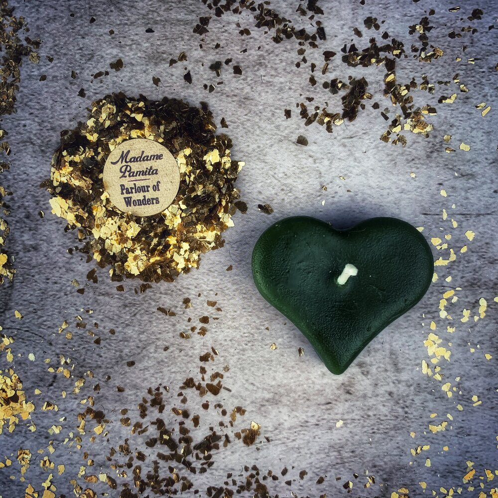 Beeswax Mini Heart Spell Candle - Love Influence & Emotional Healing Magic by Parlour of Wonders
