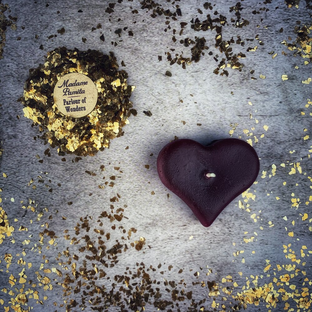 Beeswax Mini Heart Spell Candle - Love Influence & Emotional Healing Magic by Parlour of Wonders