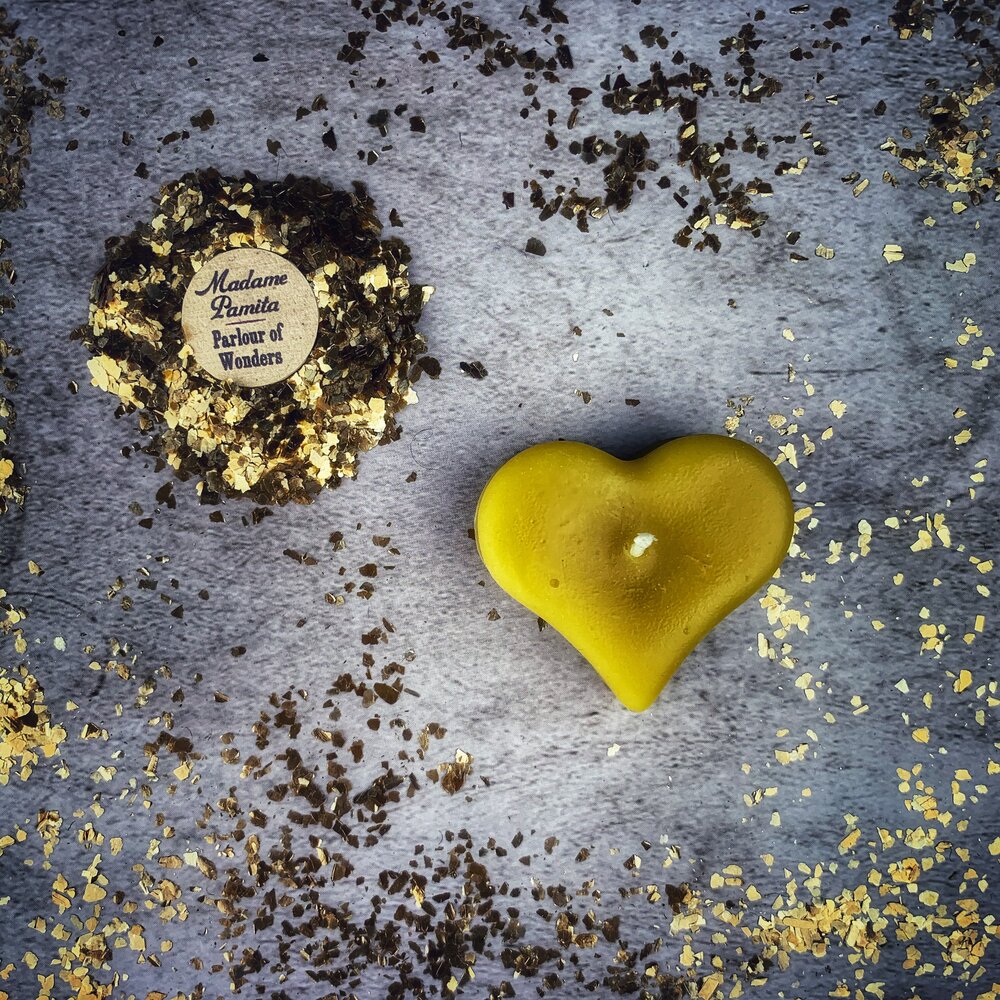 Beeswax Mini Heart Spell Candle - Love Influence & Emotional Healing Magic by Parlour of Wonders