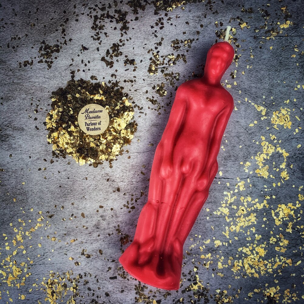 Beeswax Male Figural Spell Candle - Sympathetic Magic & Personal Power by Parlour of Wonders