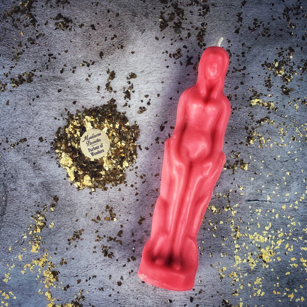 Female Figural Candle Spell Kit - Sympathetic Magic & Personal Power by Parlour of Wonders