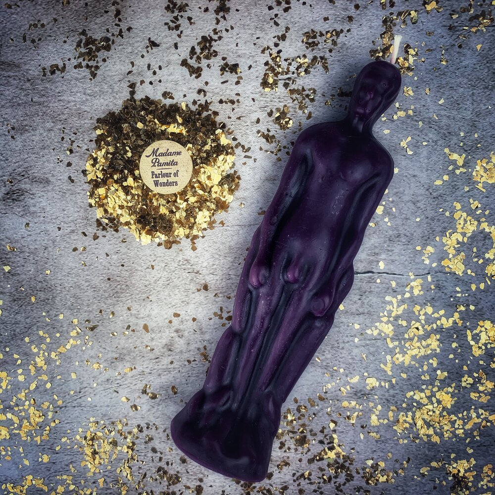 Beeswax Male Figural Spell Candle - Sympathetic Magic & Personal Power by Parlour of Wonders